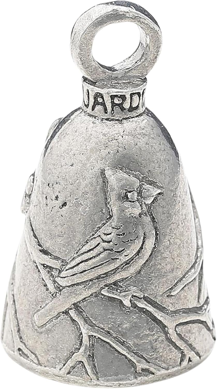 Guardian Bell Cardinal Good Luck Bell with Keyring and Black Velvet Gift Bag