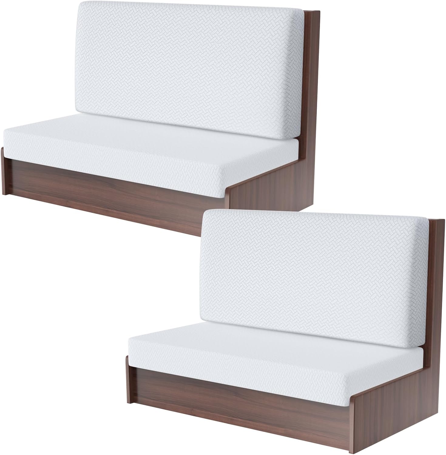 Lee-piya RV Dinette Cushion Covers - Light Gray