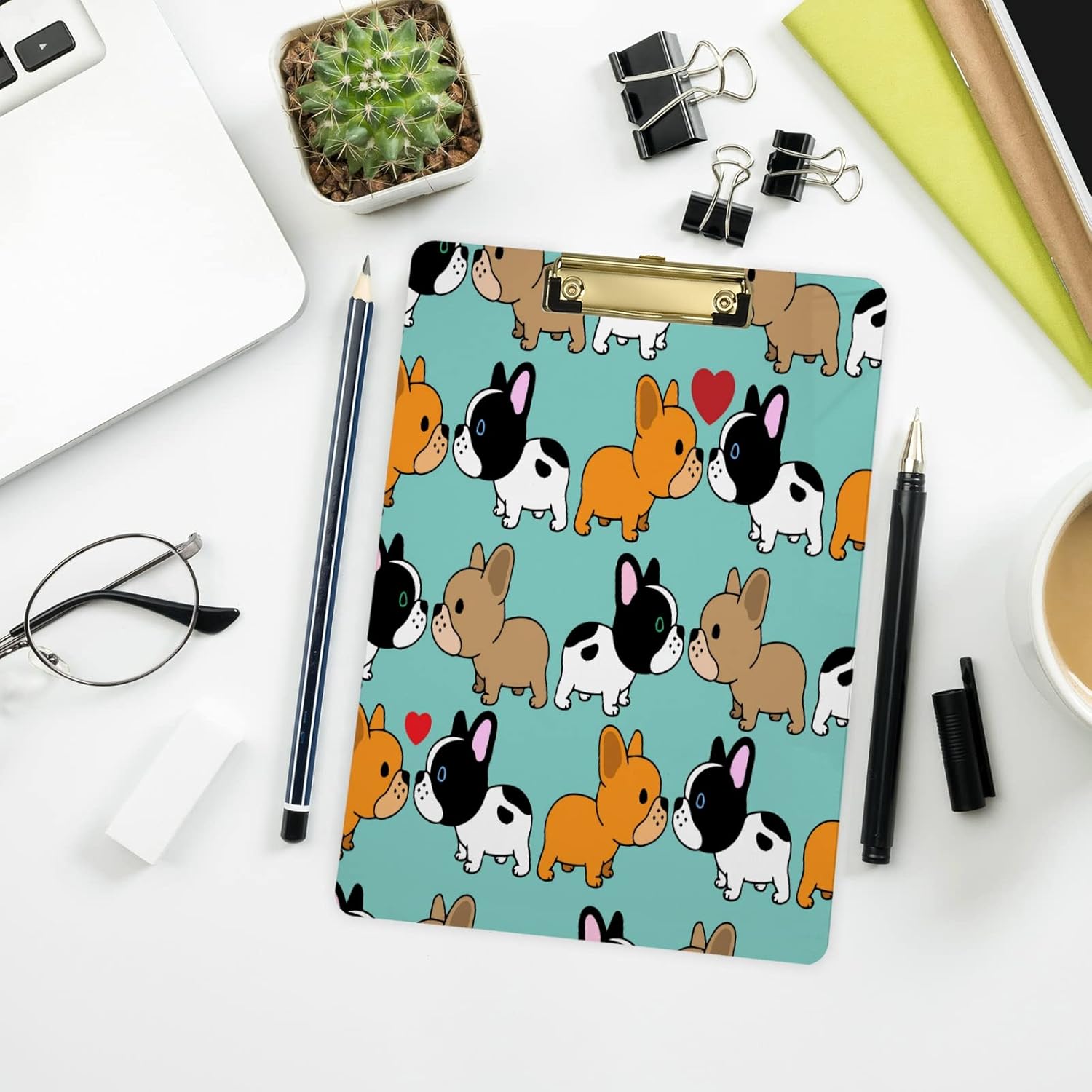 Eionryn Sweet French Bulldog Clipboard Silver
