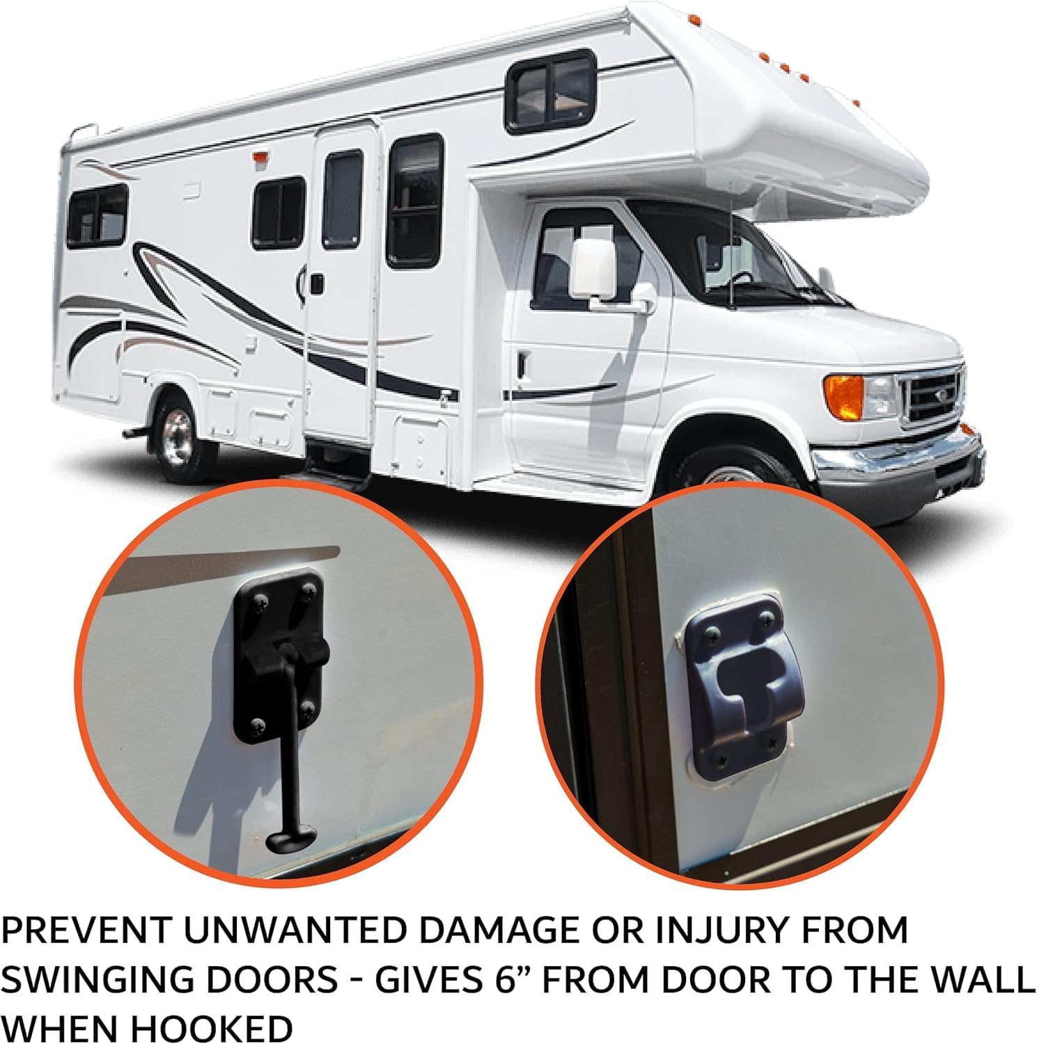 NU-SET RV010B Black Door Holder Set