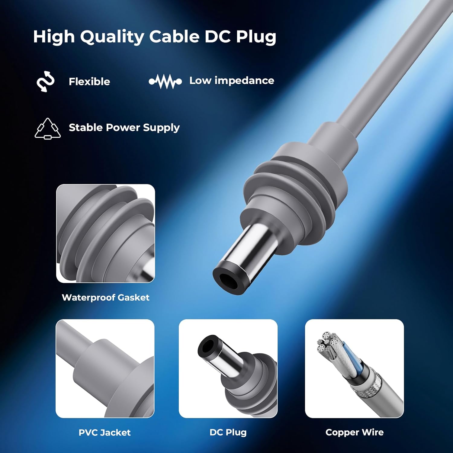 Starlink Mini Car Charger 164FT Gray Cable