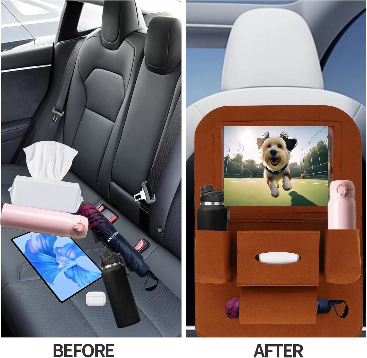 Car Back Seat Organizer for Kids and Adults 2 Pack