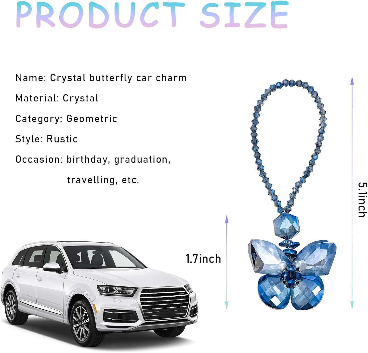 Crystal Butterfly Car Sun Catcher Hanging Decoration