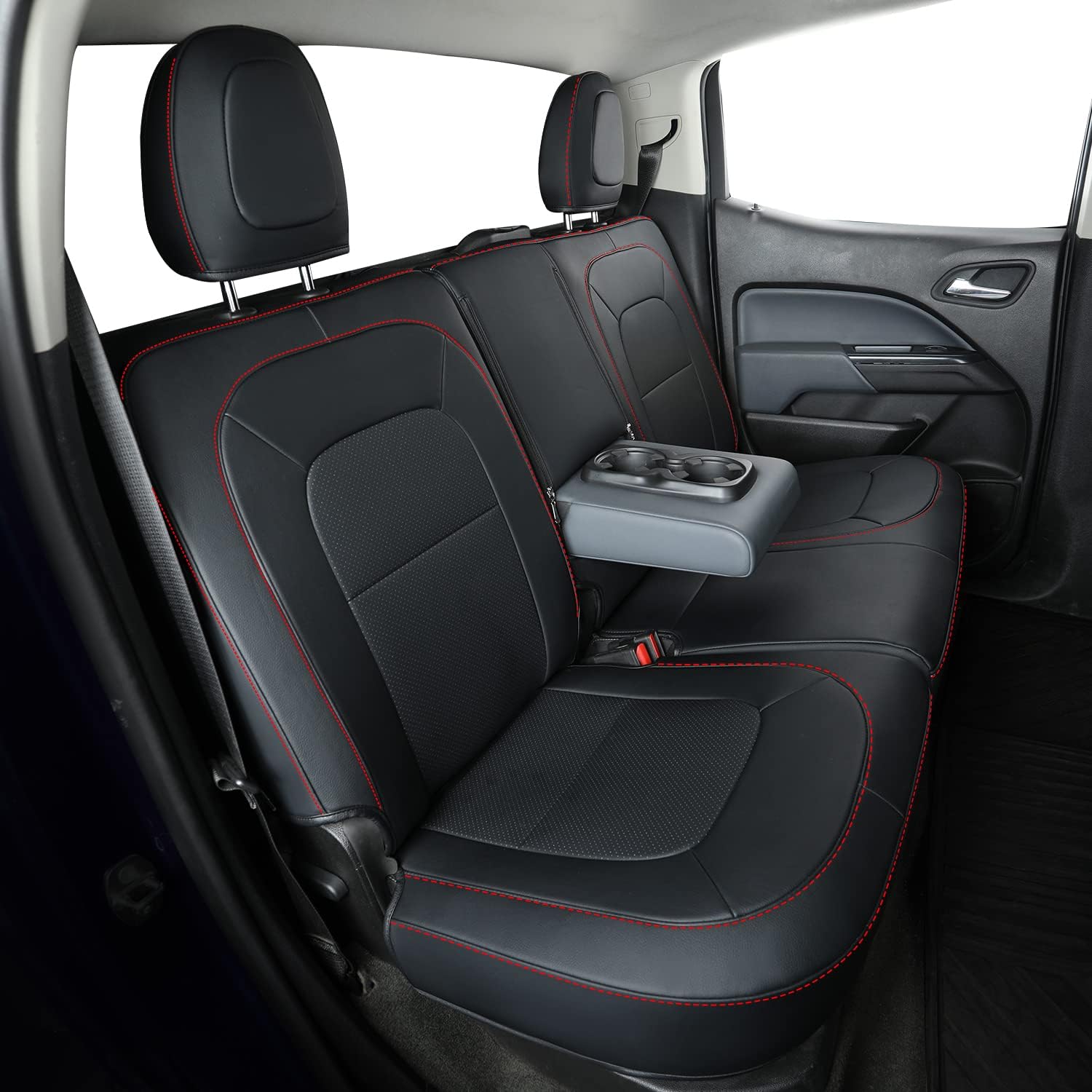 LUCKYMAN CLUB Chevy Colorado Seat Covers Black Red