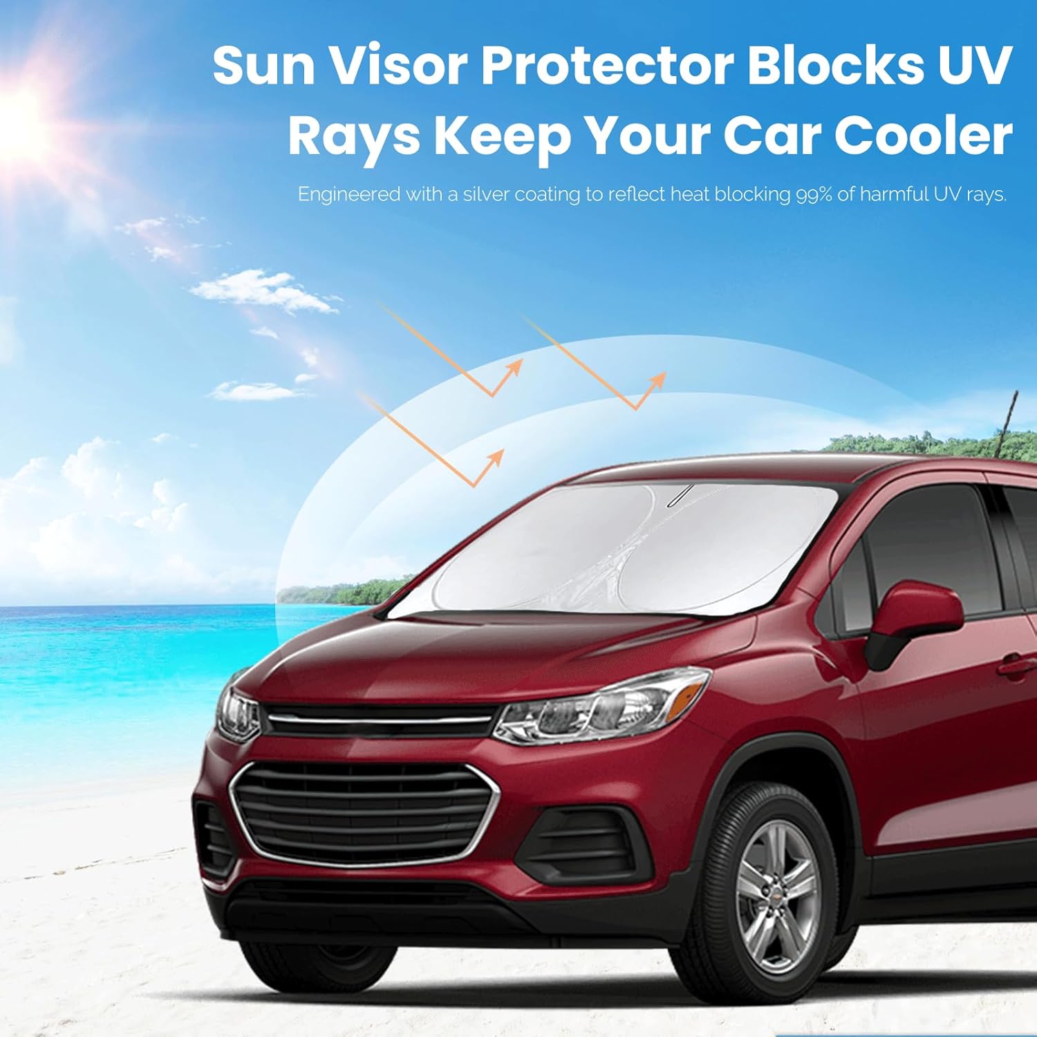 Foldable 2 Layer Windshield Sunshade for Chevy Trax 2013-2025