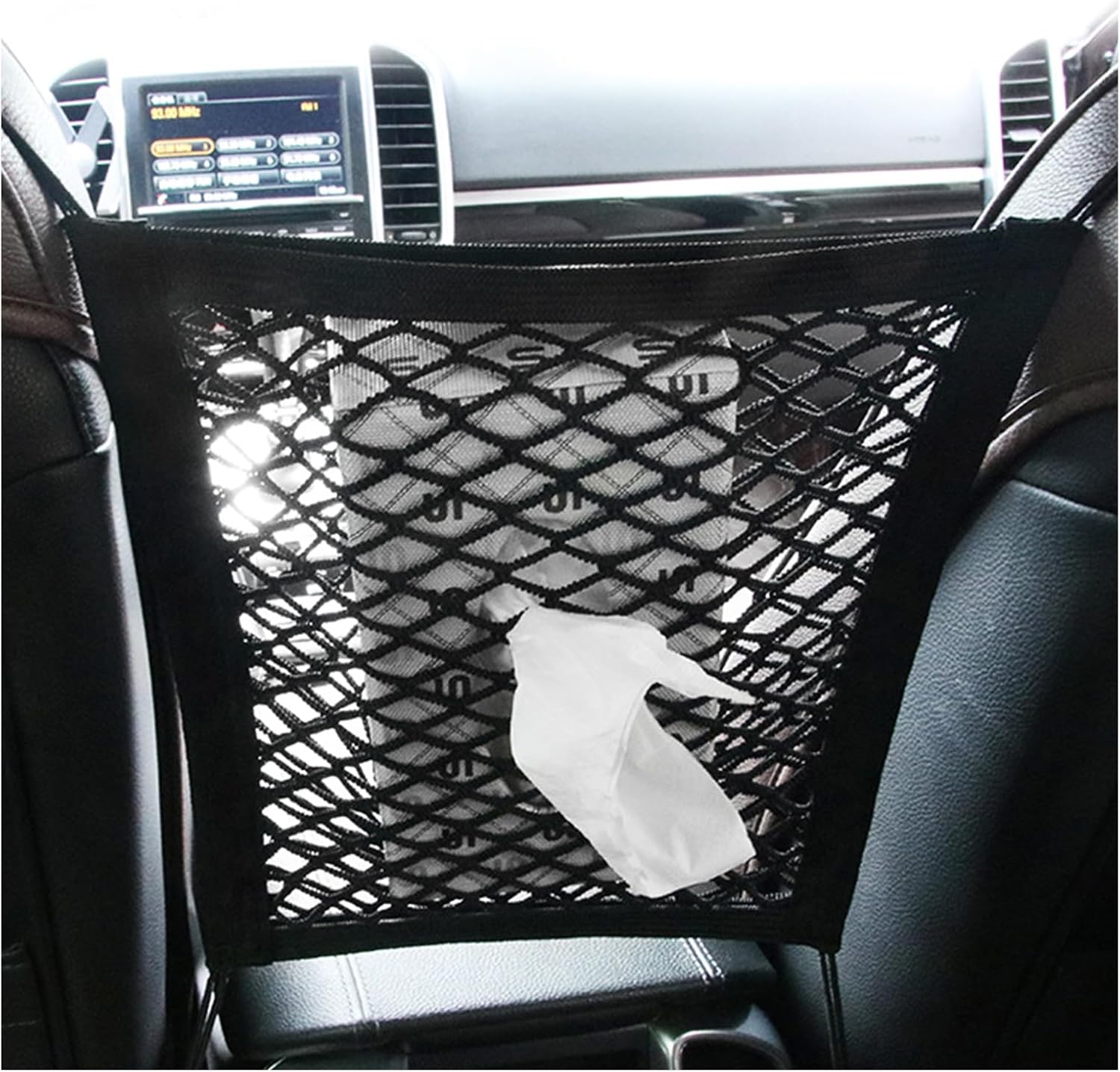 Kewucn 2 Layers Car Mesh Organizer with Elasticity