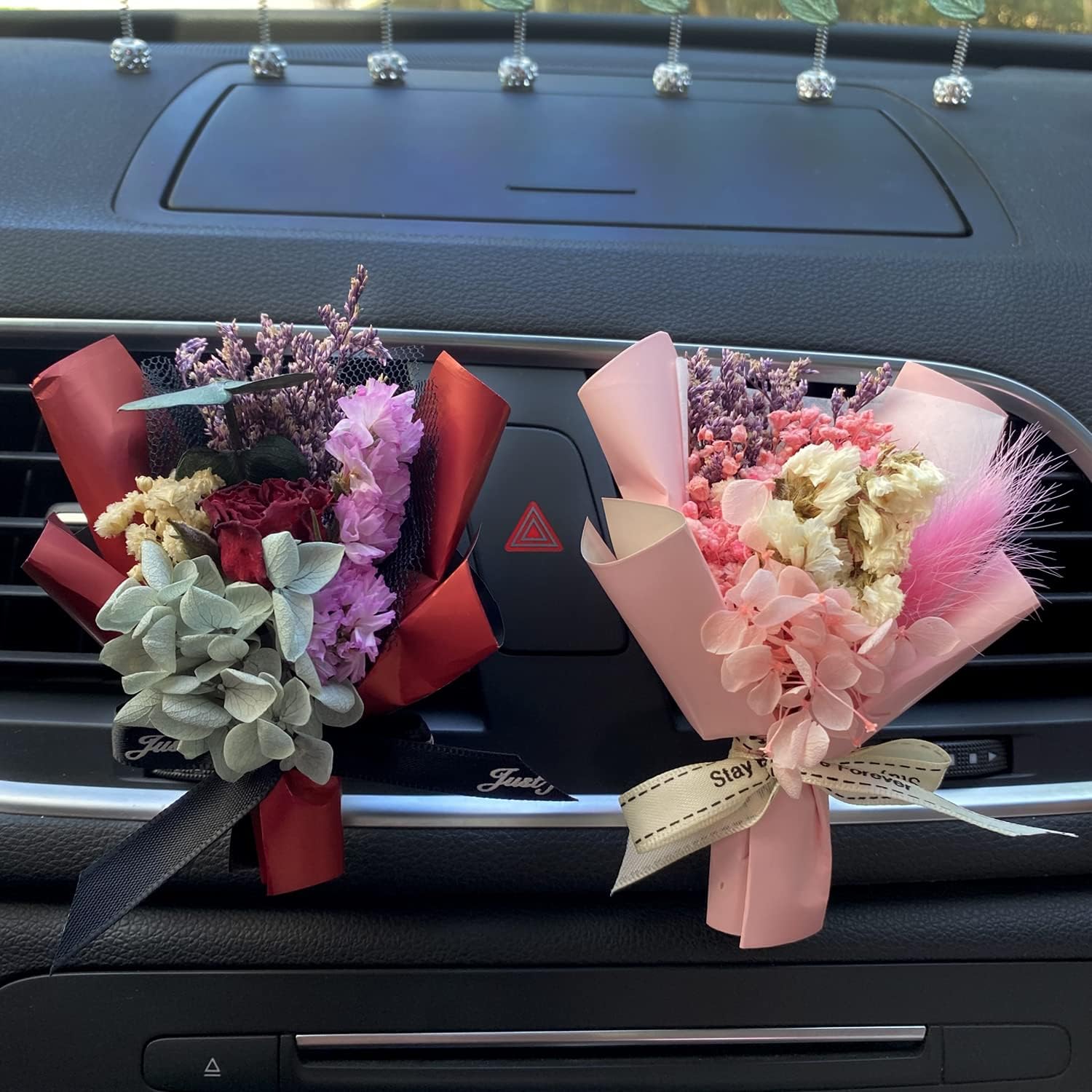 Cute Dried Flower Air Vent Clip for Car Decor