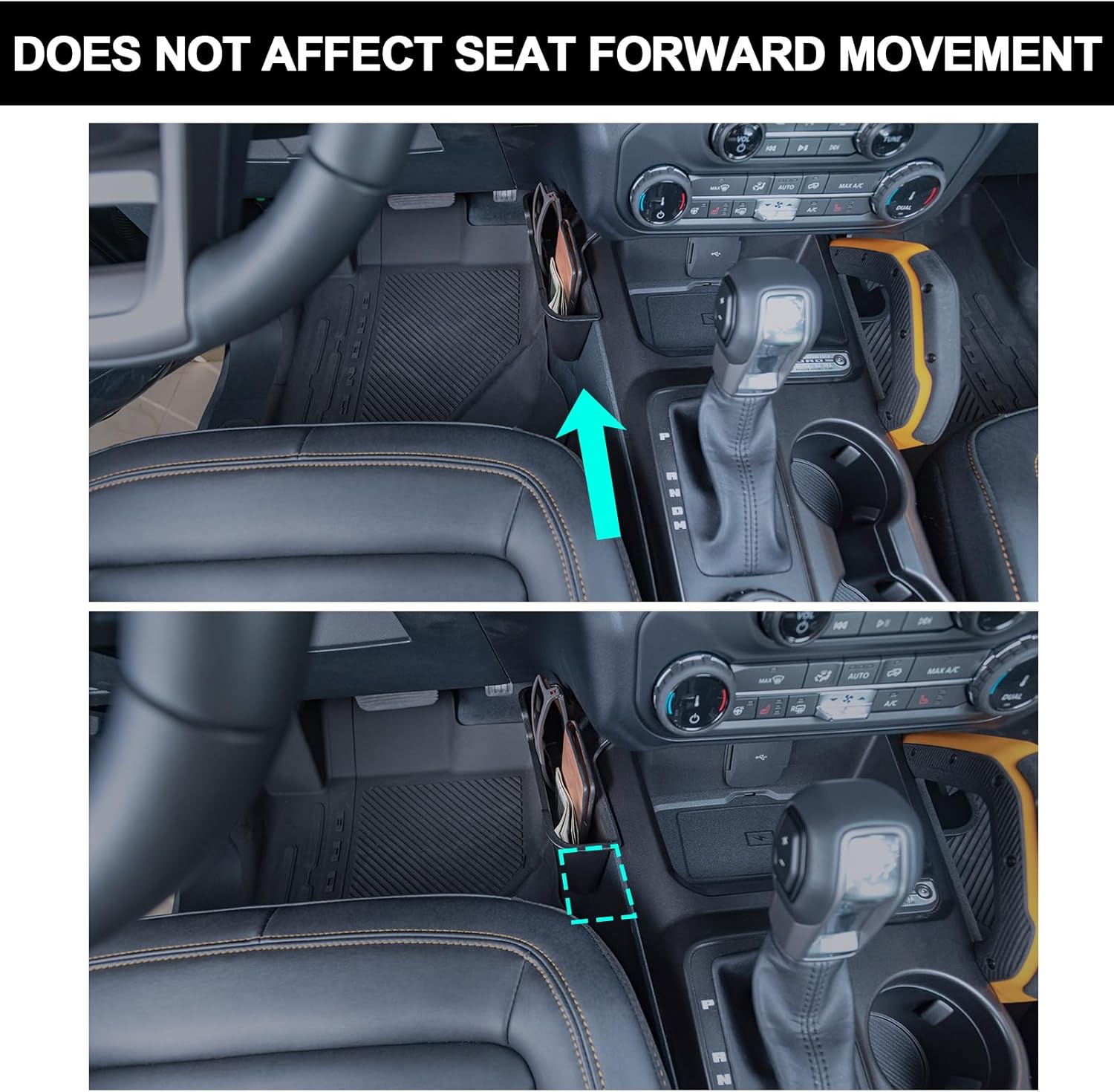 TOPINSTALL Gear Shifter Organizer for Ford Bronco 2021-2025