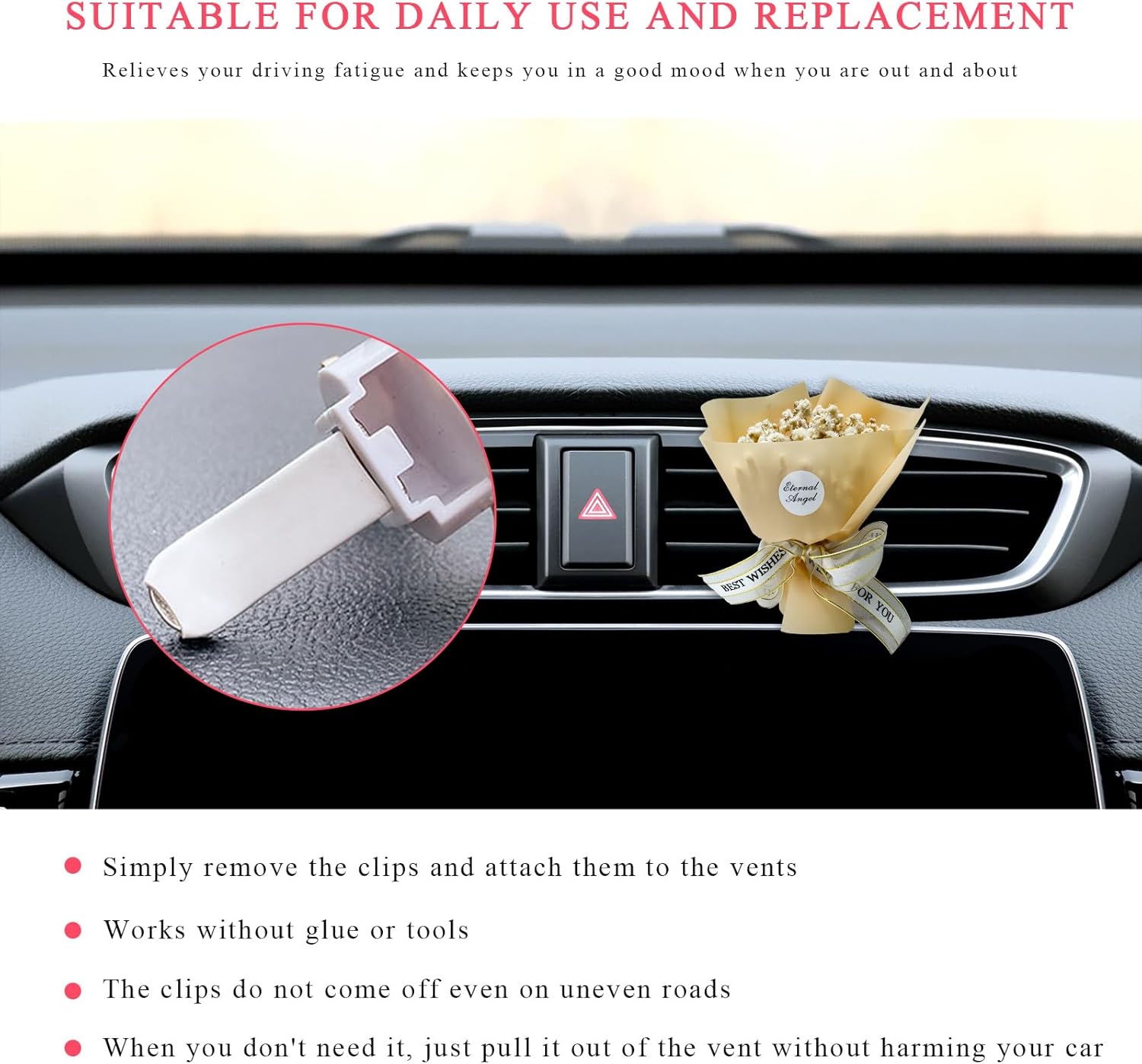 Mini Dried Flower Car Air Freshener with Clip