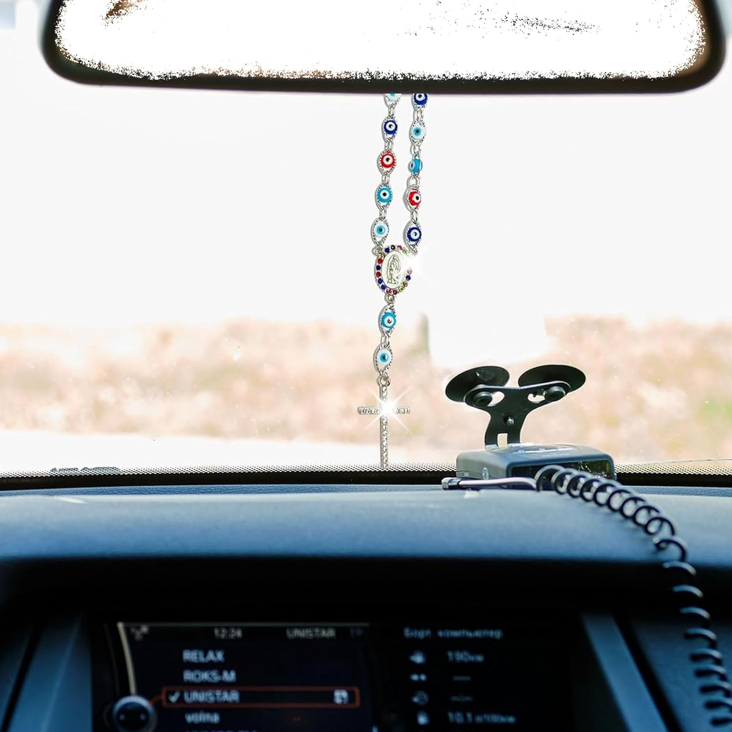 Evil Eye Cross Car Hanging Decor Accessory