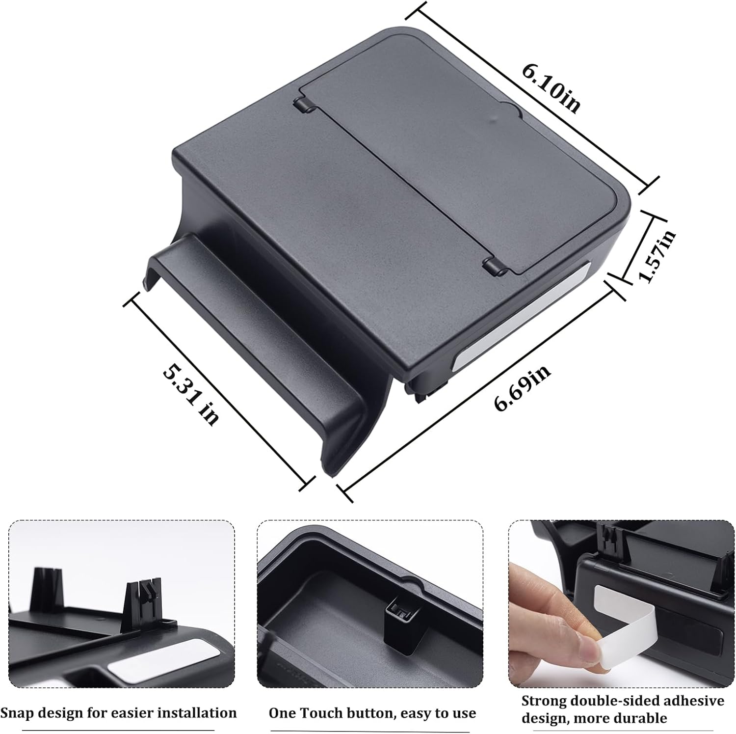 JKCOVER Center Console Hidden Storage Box