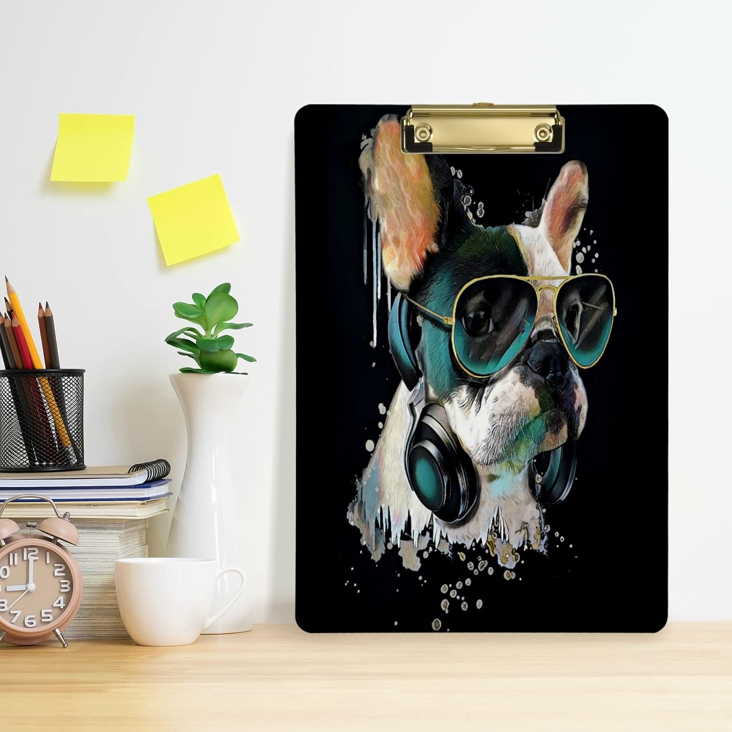 Eionryn French Bulldog Clipboard A4 Size Silver