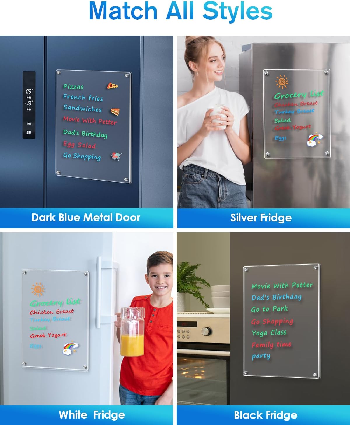 MaxGear Small Magnetic Dry Erase Board for Fridge