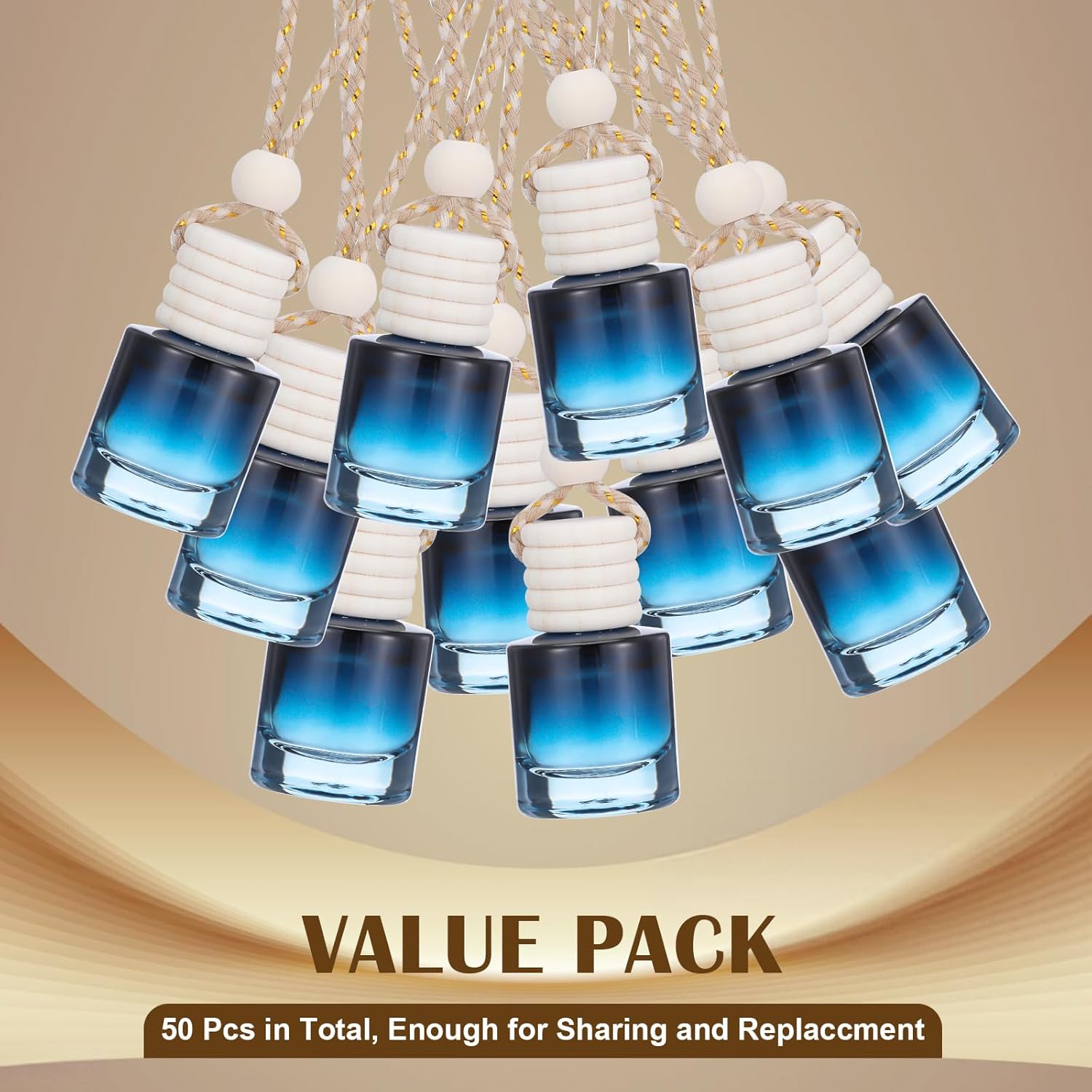 50 Pcs Cylinder Glass Air Freshener Bottles