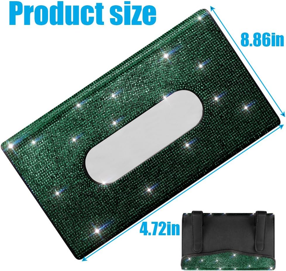 Bling Bling Rhinestone Diamond Car Visor Tissue Holder