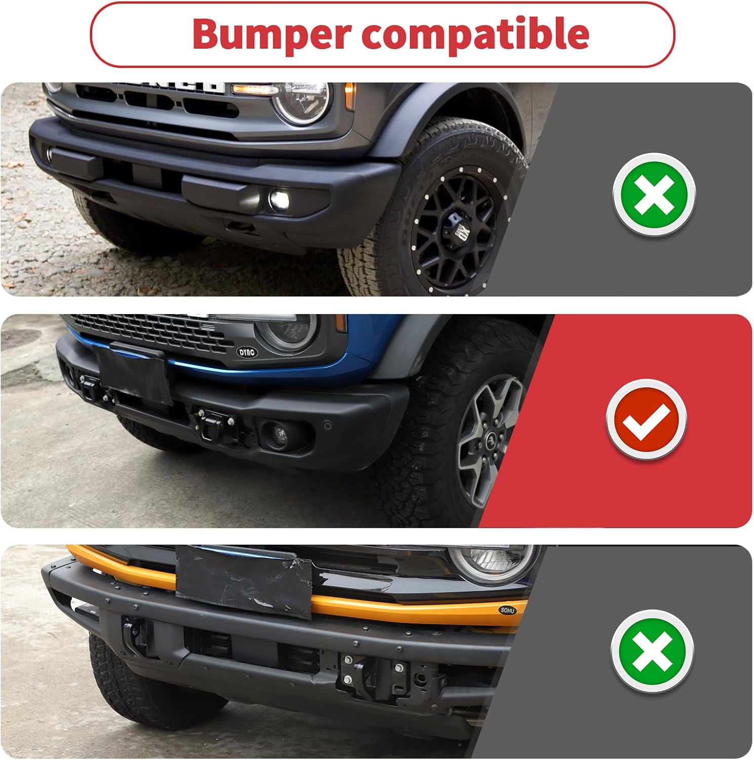Linskip Tow Hook Covers for Ford Bronco 2021-2024