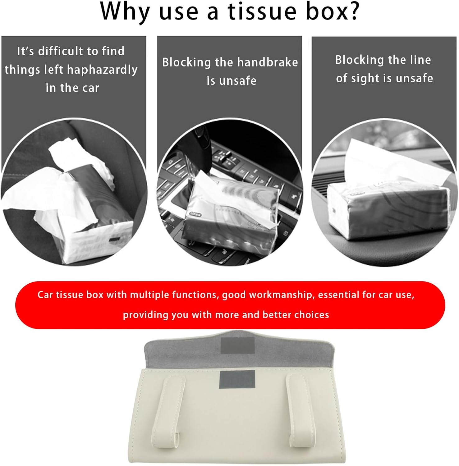 Damwot Car Visor Tissue Holder Organizer