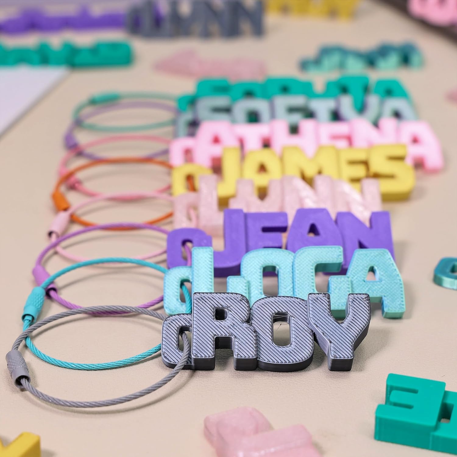 Wilomis Custom Name Keychain in Hard Plastic