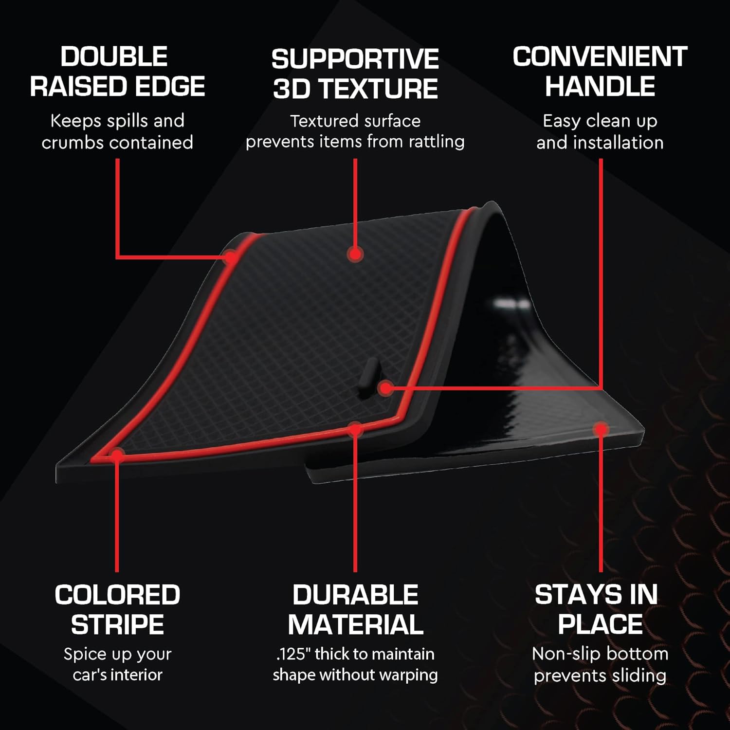 CupHolderHero RED Custom Fit Interior Liner Set