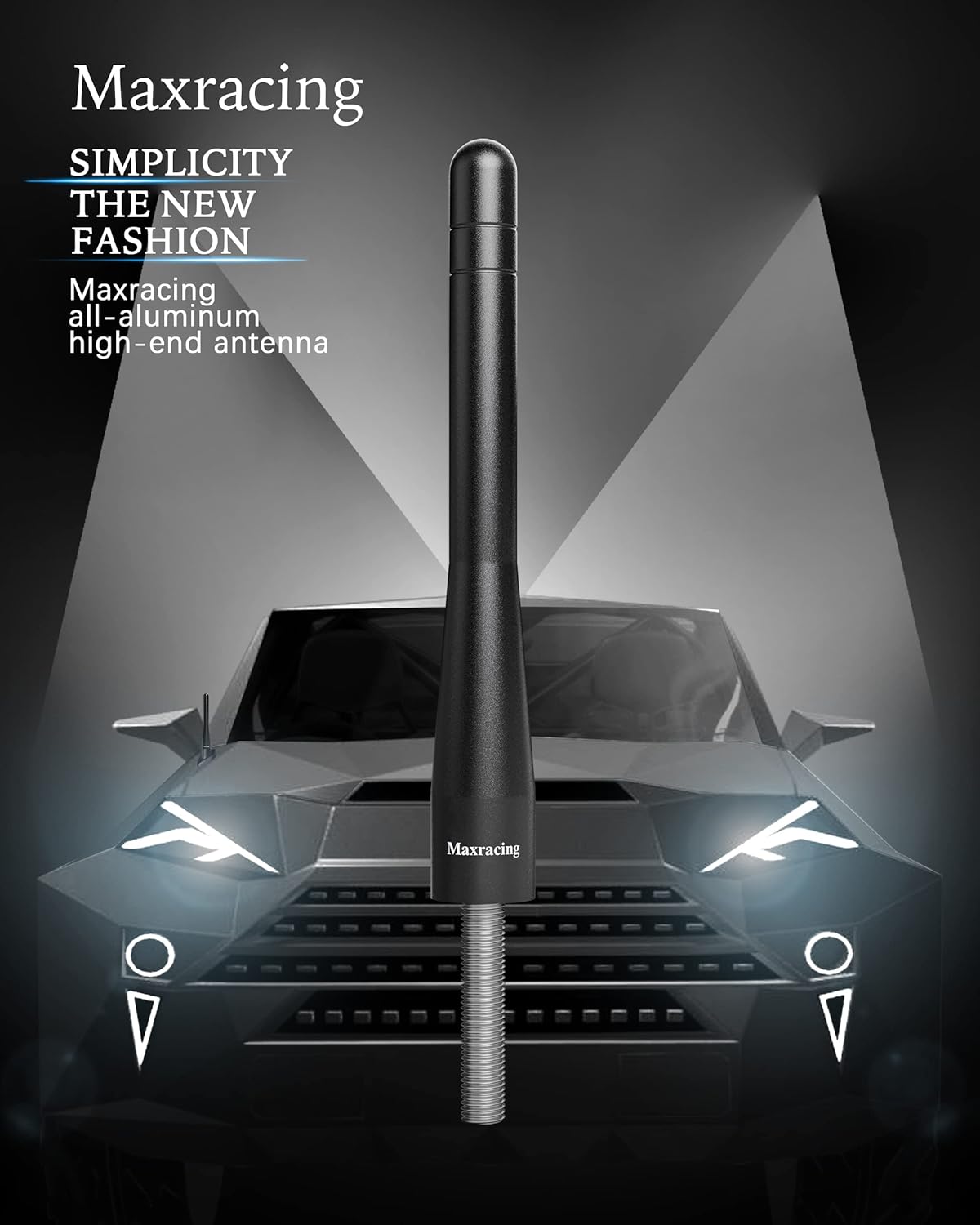 MAXRACING Short Truck Antenna for Motorcycles 1998-2025