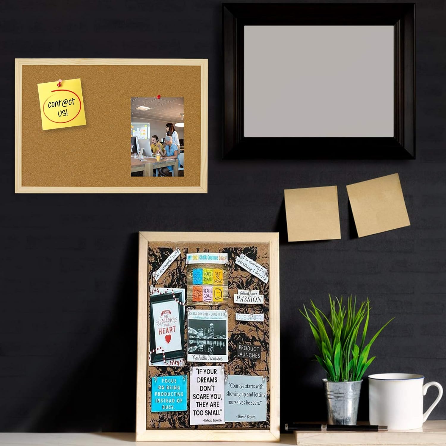 OWLKELA Cork Board 146x11 Notice Pin Board