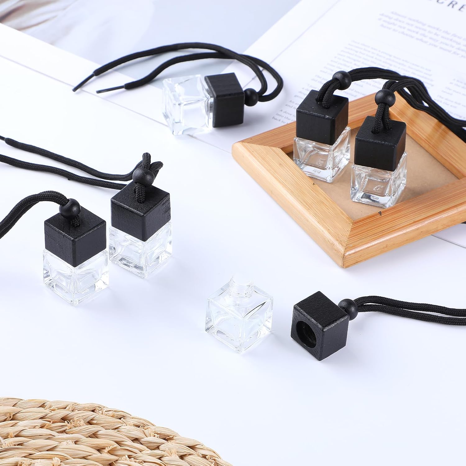 50 Pcs Refillable Car Diffuser Bottles
