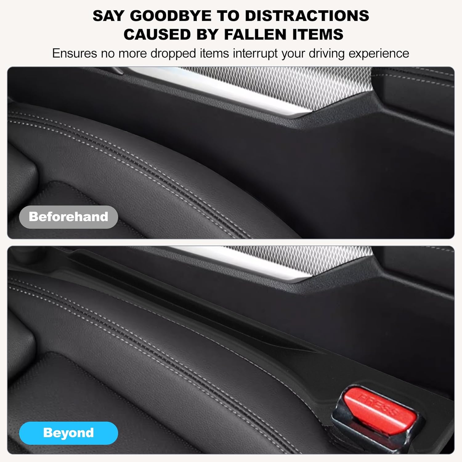 Car Seat Gap Filler Set of 2 Universal Fit for Most Cars