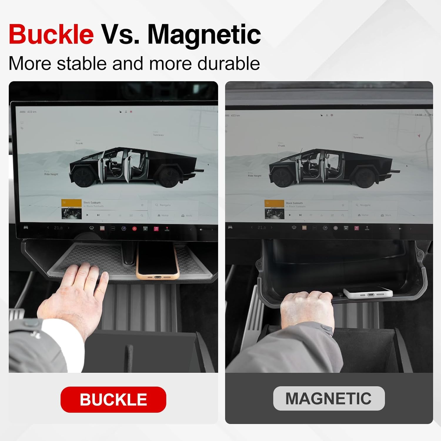 Under Screen Storage Box for Tesla Cybertruck 2024
