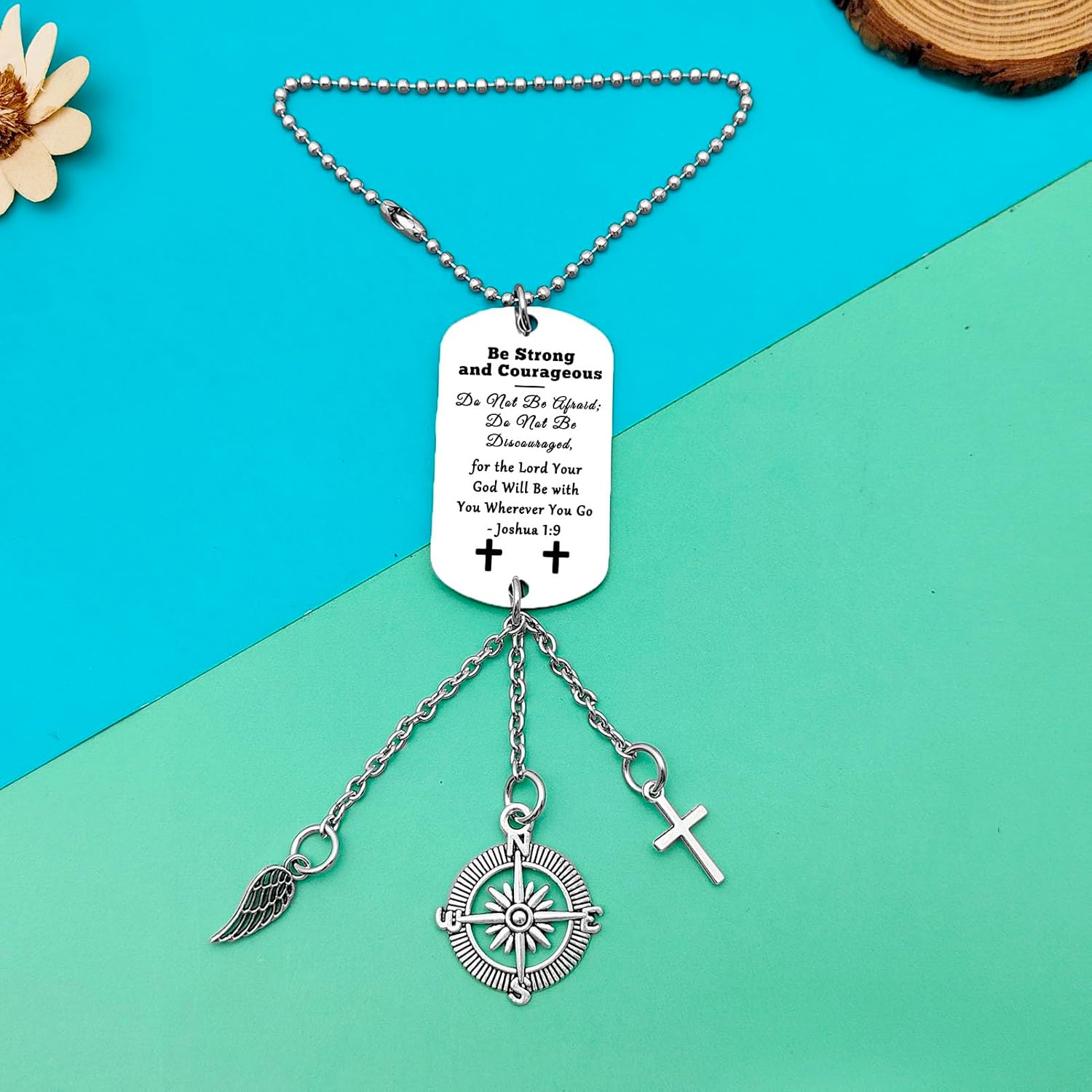 Christian Car Hanging Ornament - Faith Bible Pendant for Home and Vehicle