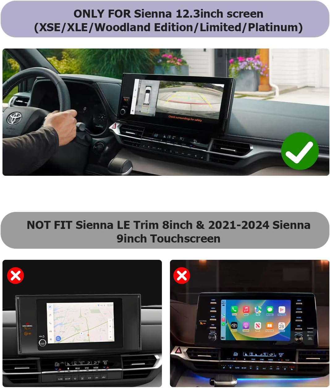 LUWU 2025 Sienna Dashboard Storage Tray 123 Inch Only