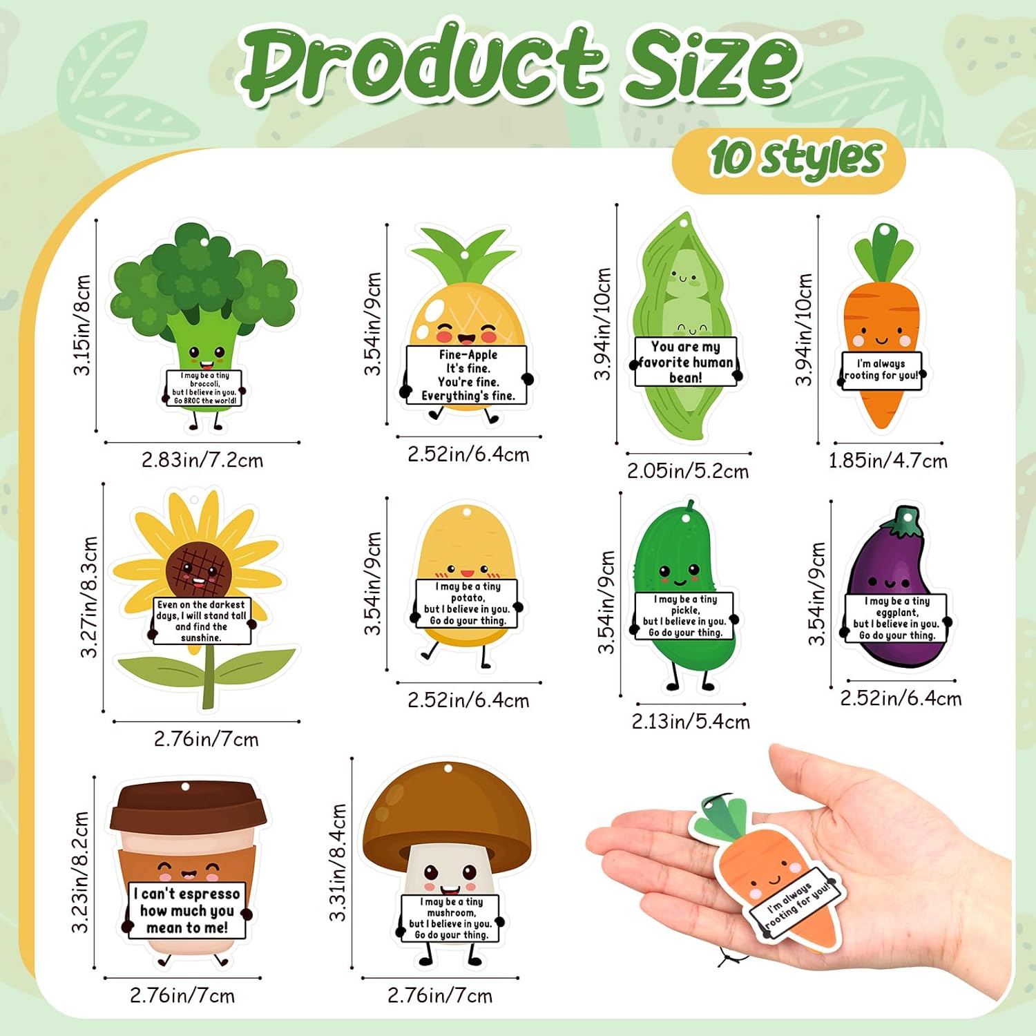 10 Pcs 10 Style Positive Car Air Fresheners with Scented Incense Chips
