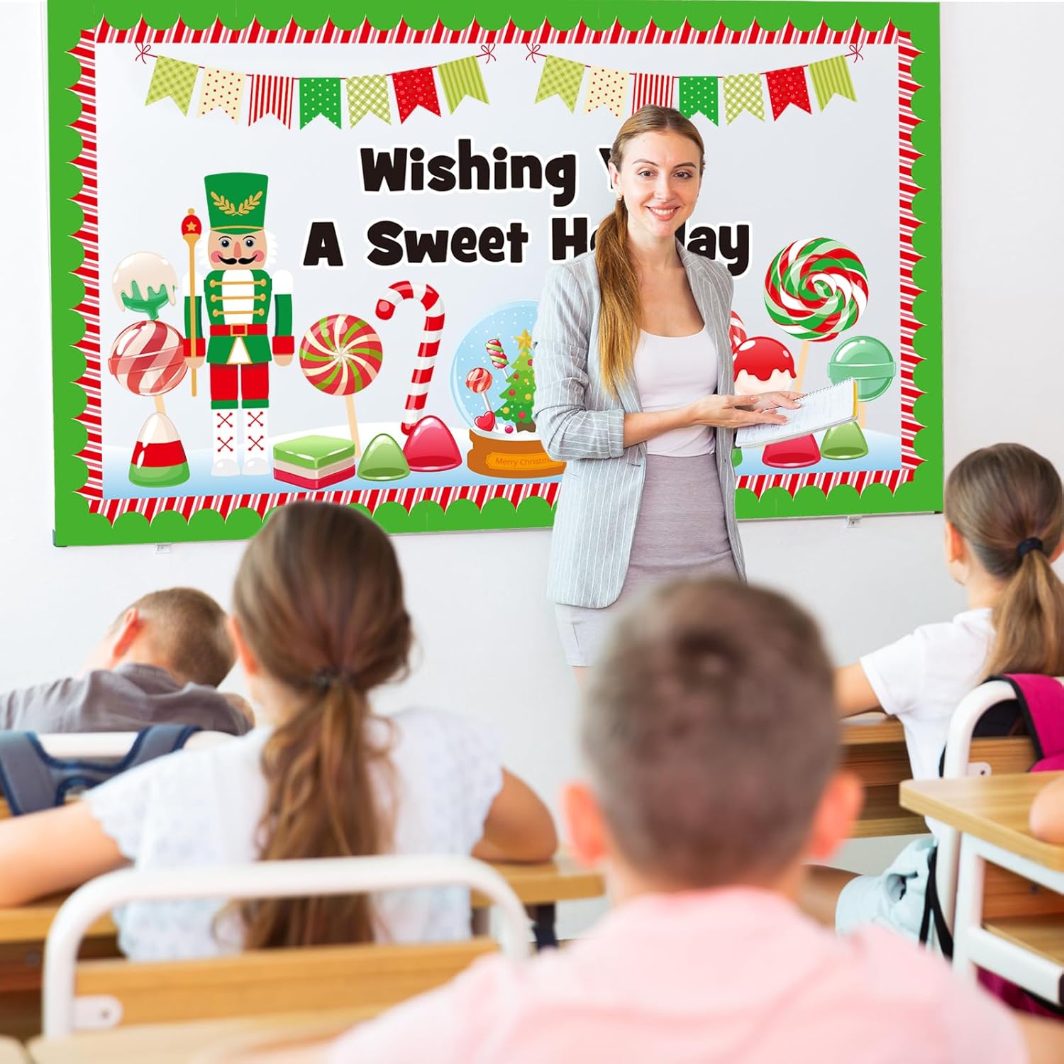 Glicholi Christmas Peppermint Bulletin Board Set
