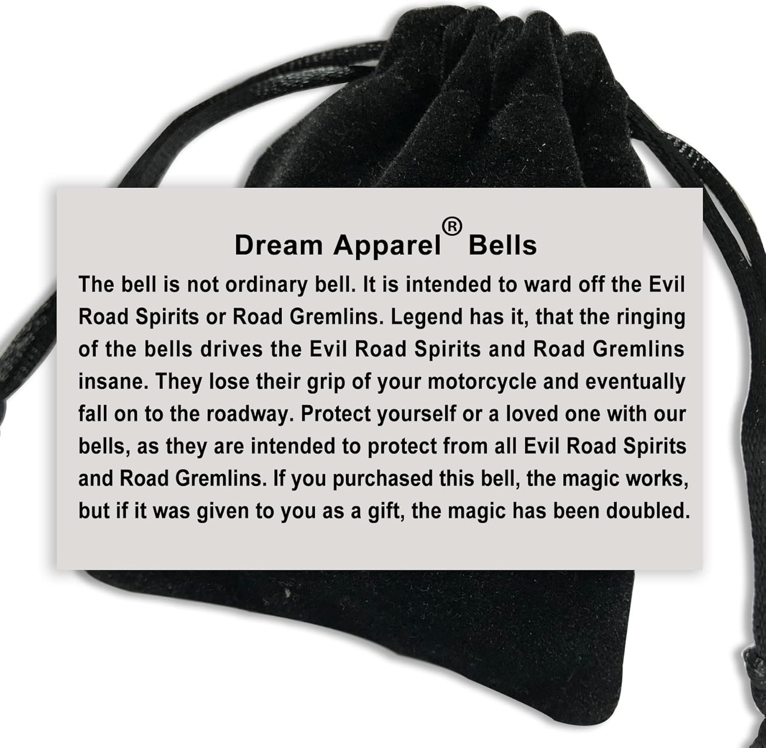 Dream Apparel 2 Pack Motorcycle Bells with Hangers and Legend Cards