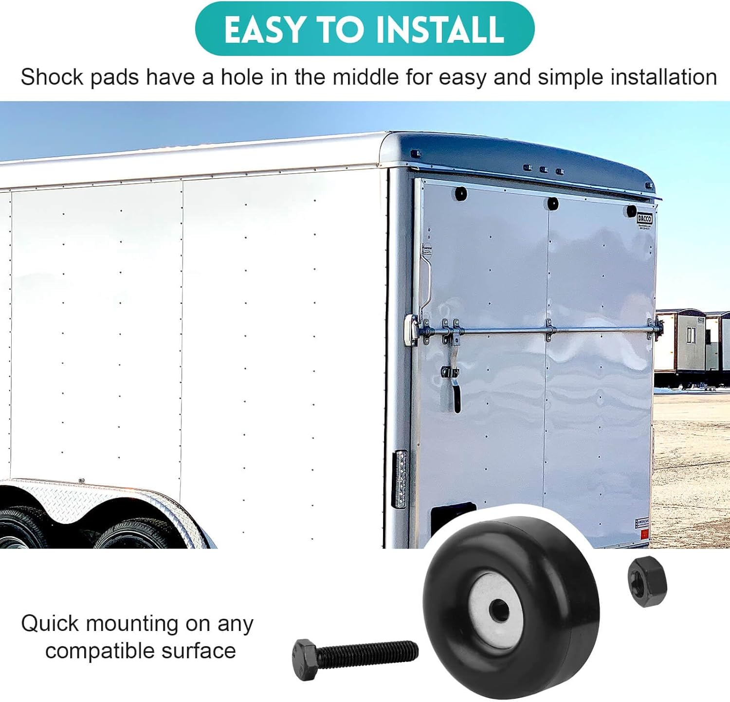 EINDER Trailer Ramp Door Bumpers 4pcs Replacement Set