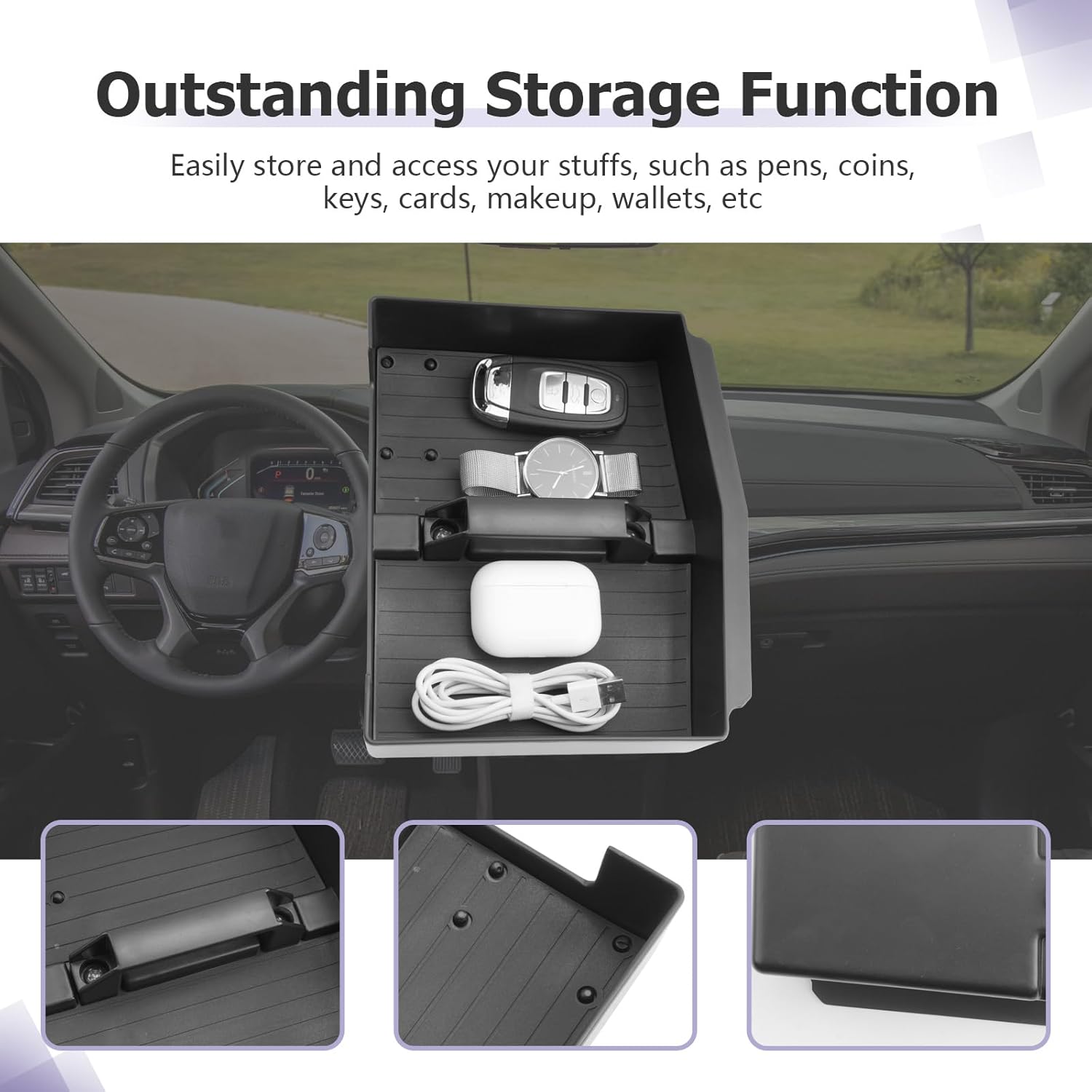 LUWU 2024 Odyssey Center Console Organizer Black