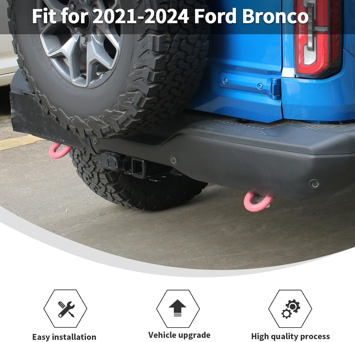 Linskip Tow Hook D Ring Covers for 2021-2025 Ford Bronco