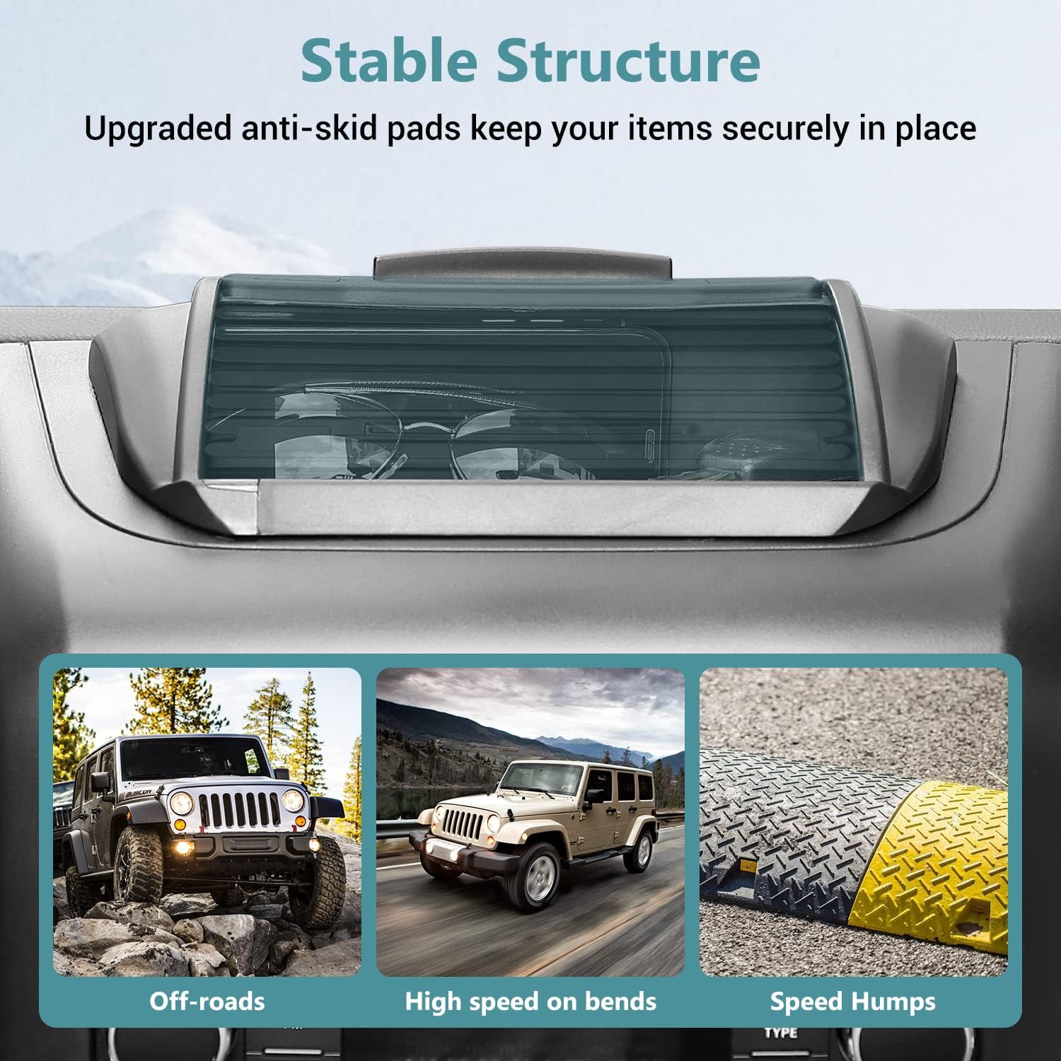 RT-TCZ Jeep Wrangler JK Dashboard Storage Tray Box