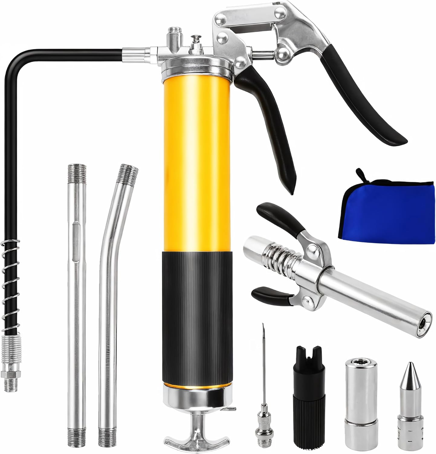 Haojili Grease Gun Kit 8000 PSI Heavy Duty Pistol Grip