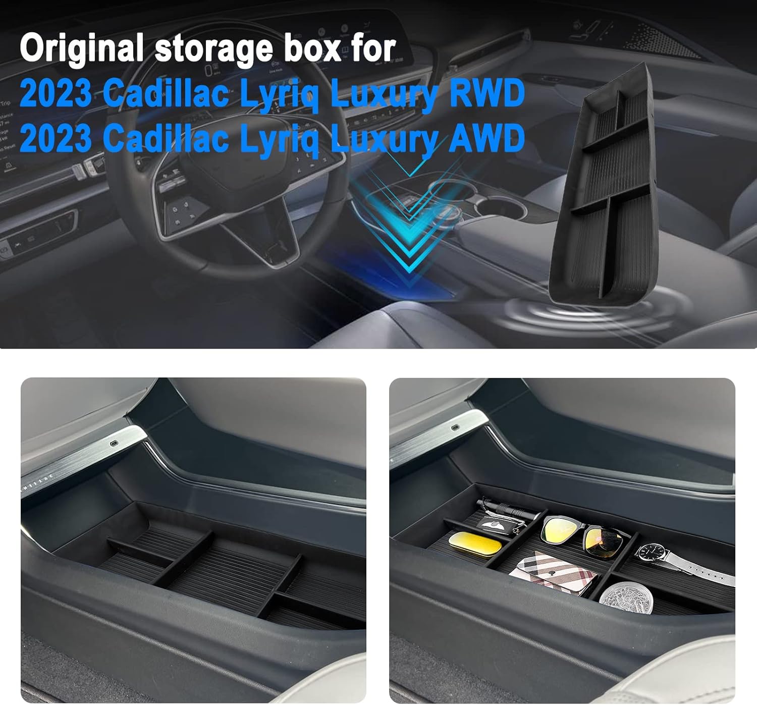 SHAOHAO Cadillac Lyriq 2023-2025 Center Console Organizer