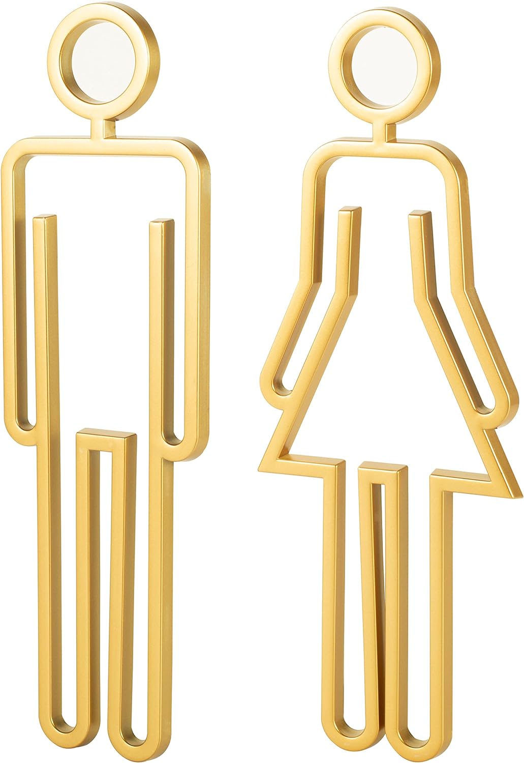 Acrylic Adhesive Backed Bathroom Sign Golden
