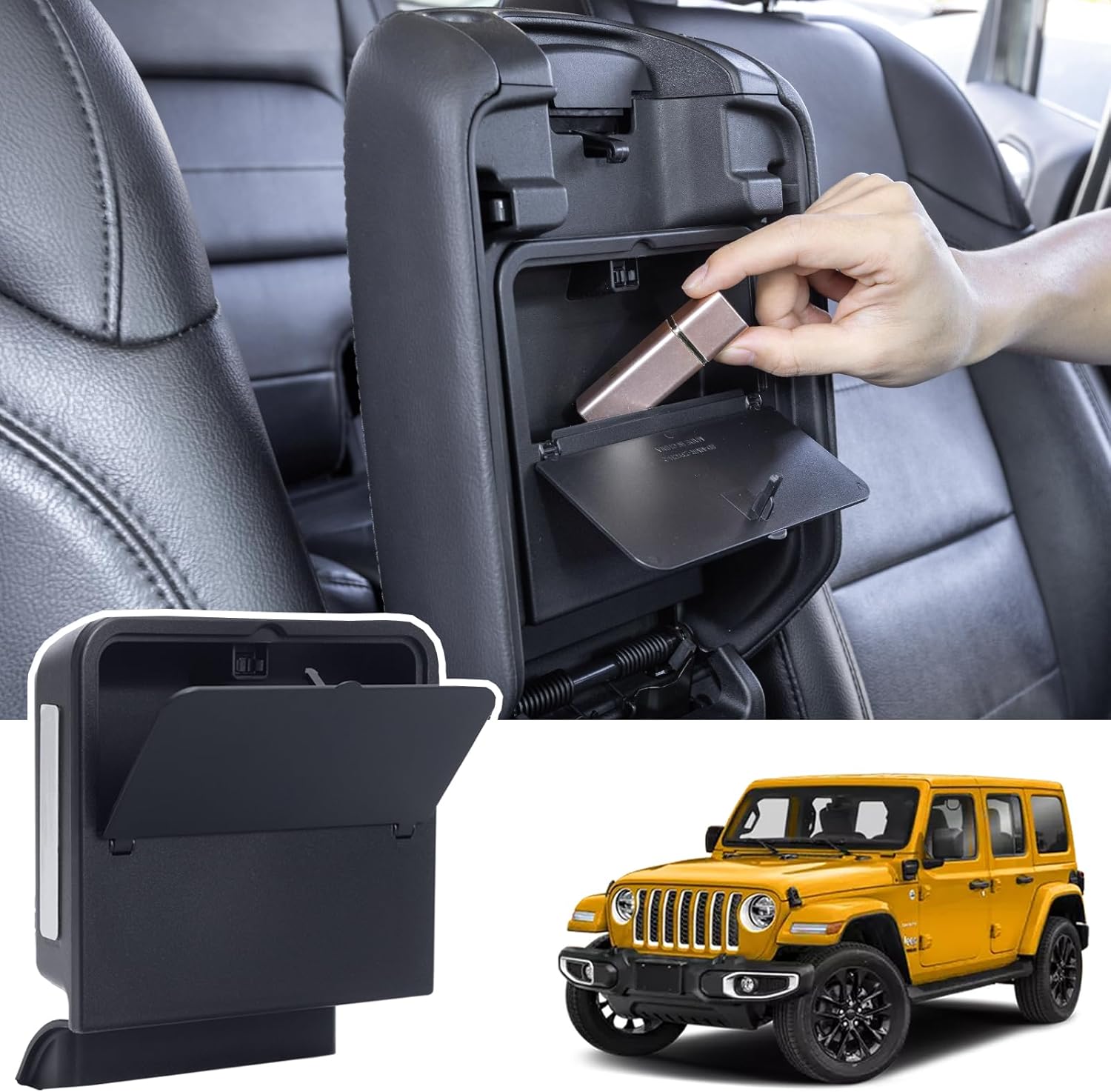 JKCOVER Center Console Hidden Storage Box