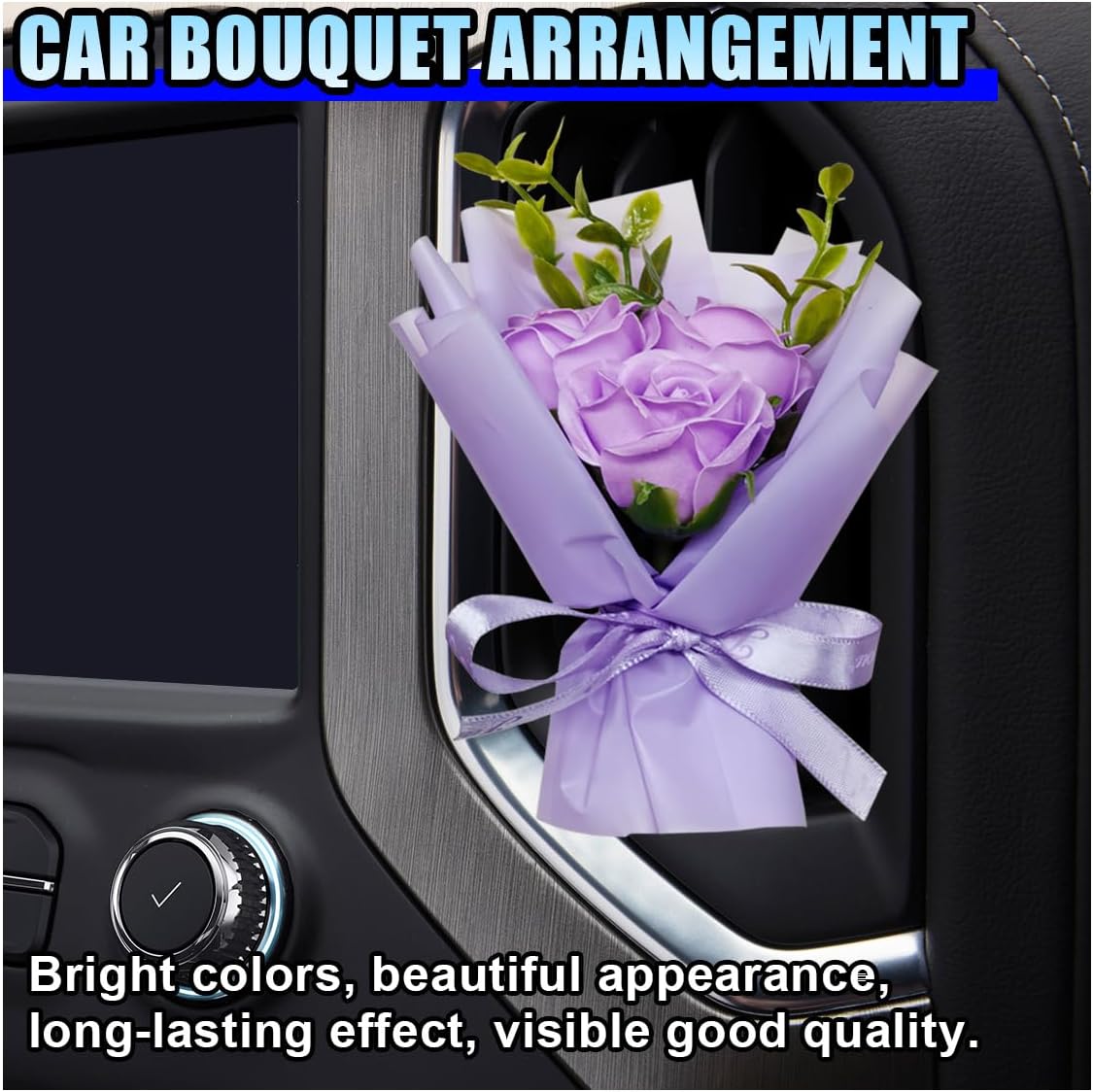 Cute Rose Air Vent Clip for Car Interior