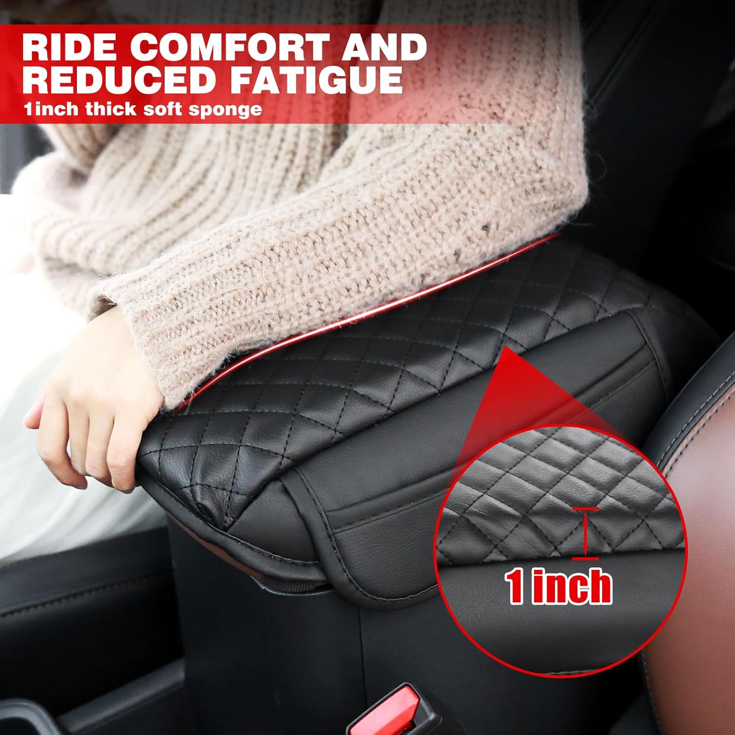Mabett Center Console Armrest Cover for Ford Maverick 2022-2025 Black