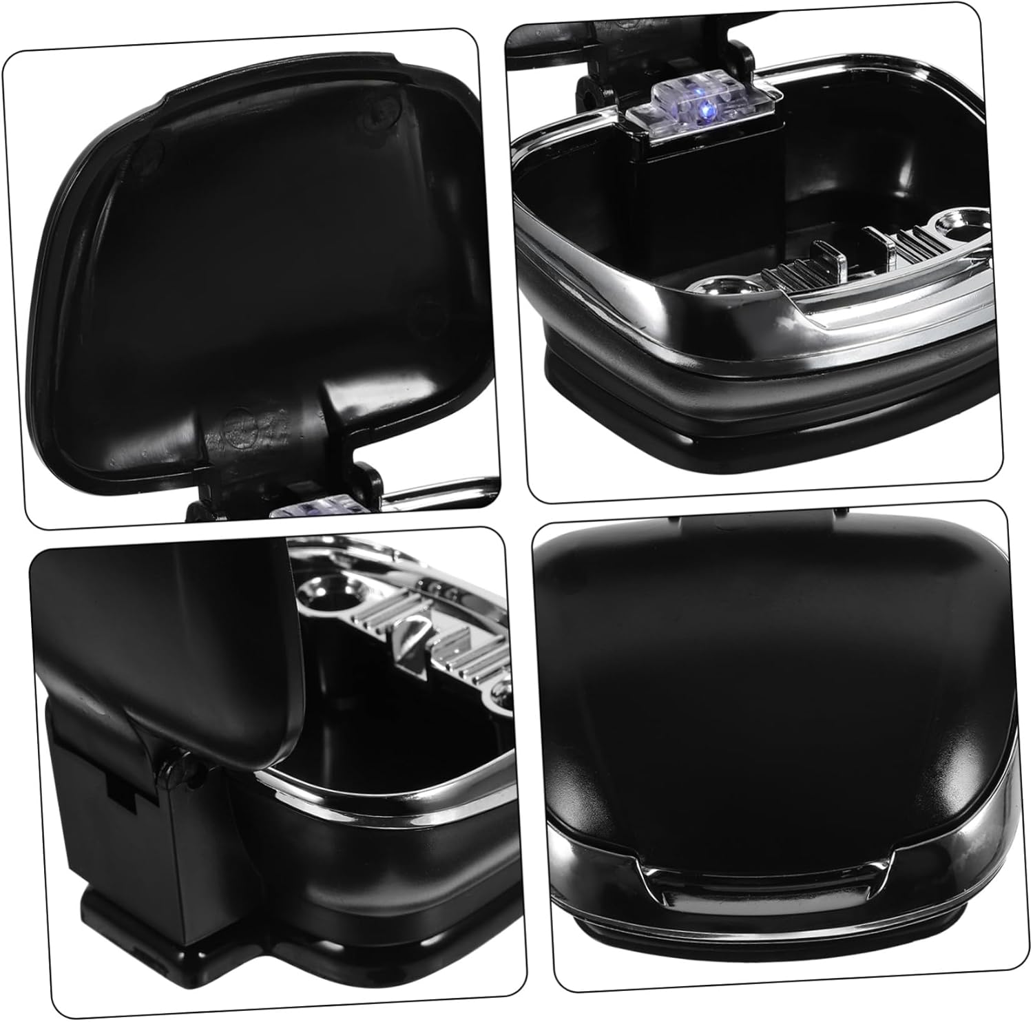 Yosadier Car LED Ashtray Holder Black Non-slip