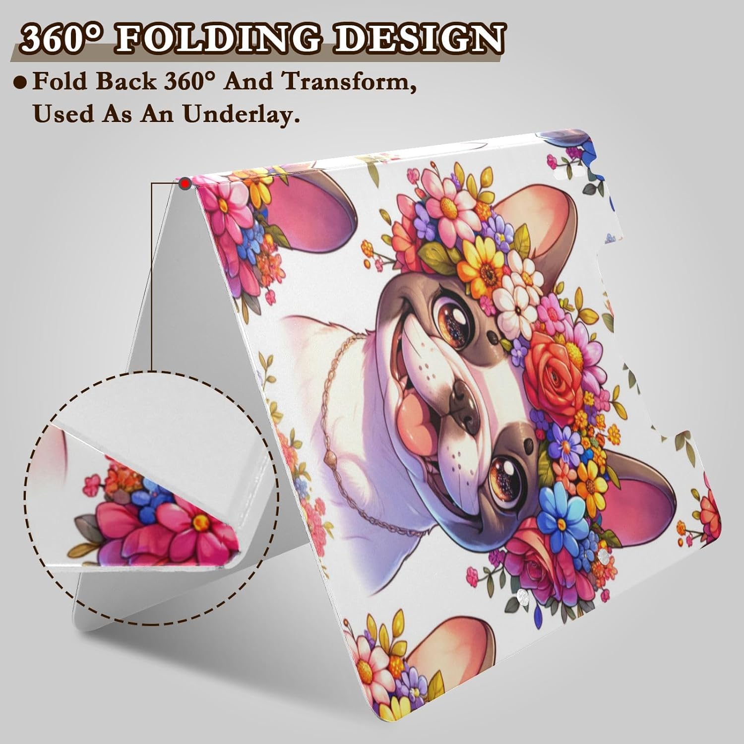Susiyo French Bulldog Flower Crown Clipboard A4 Size