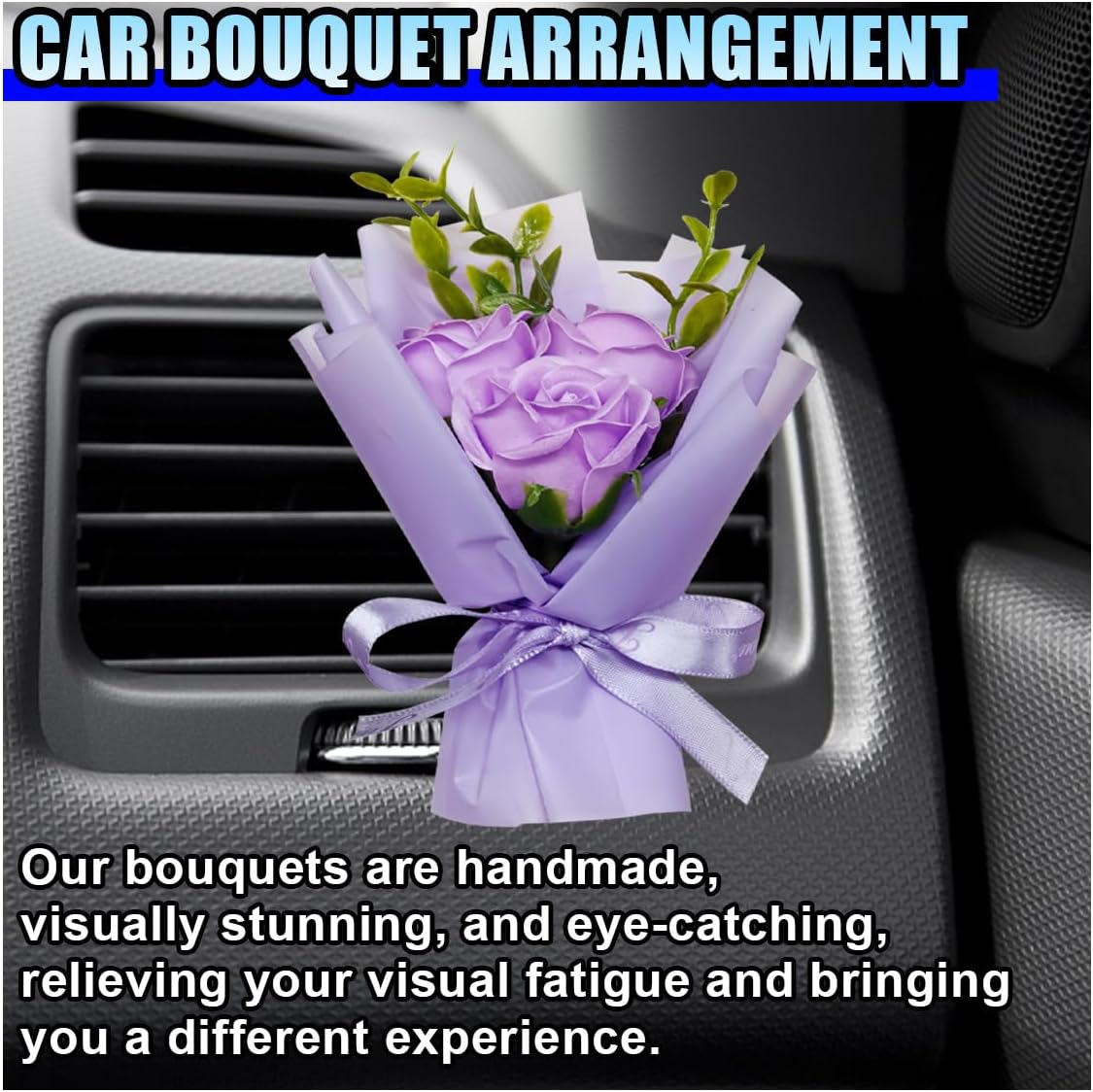 Cute Rose Air Vent Clip for Car Interior