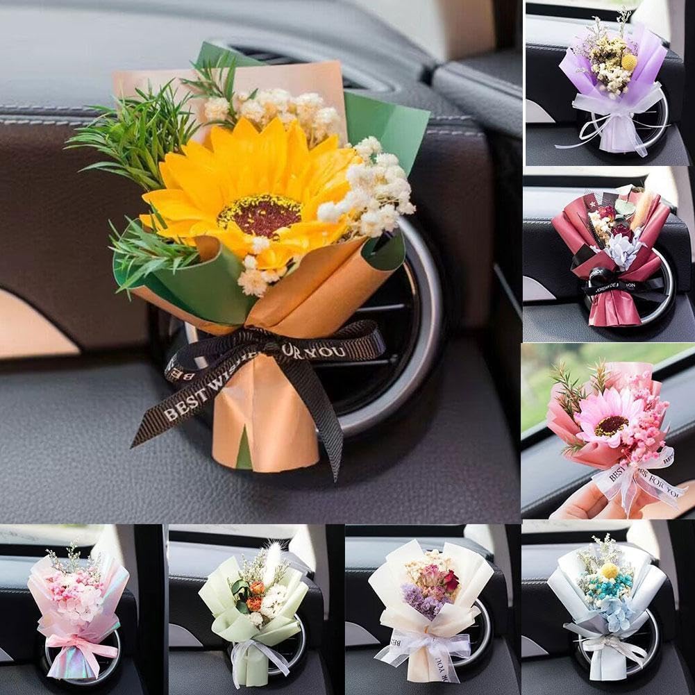 Small Bouquet Car Air Freshener Vent Clip Decor