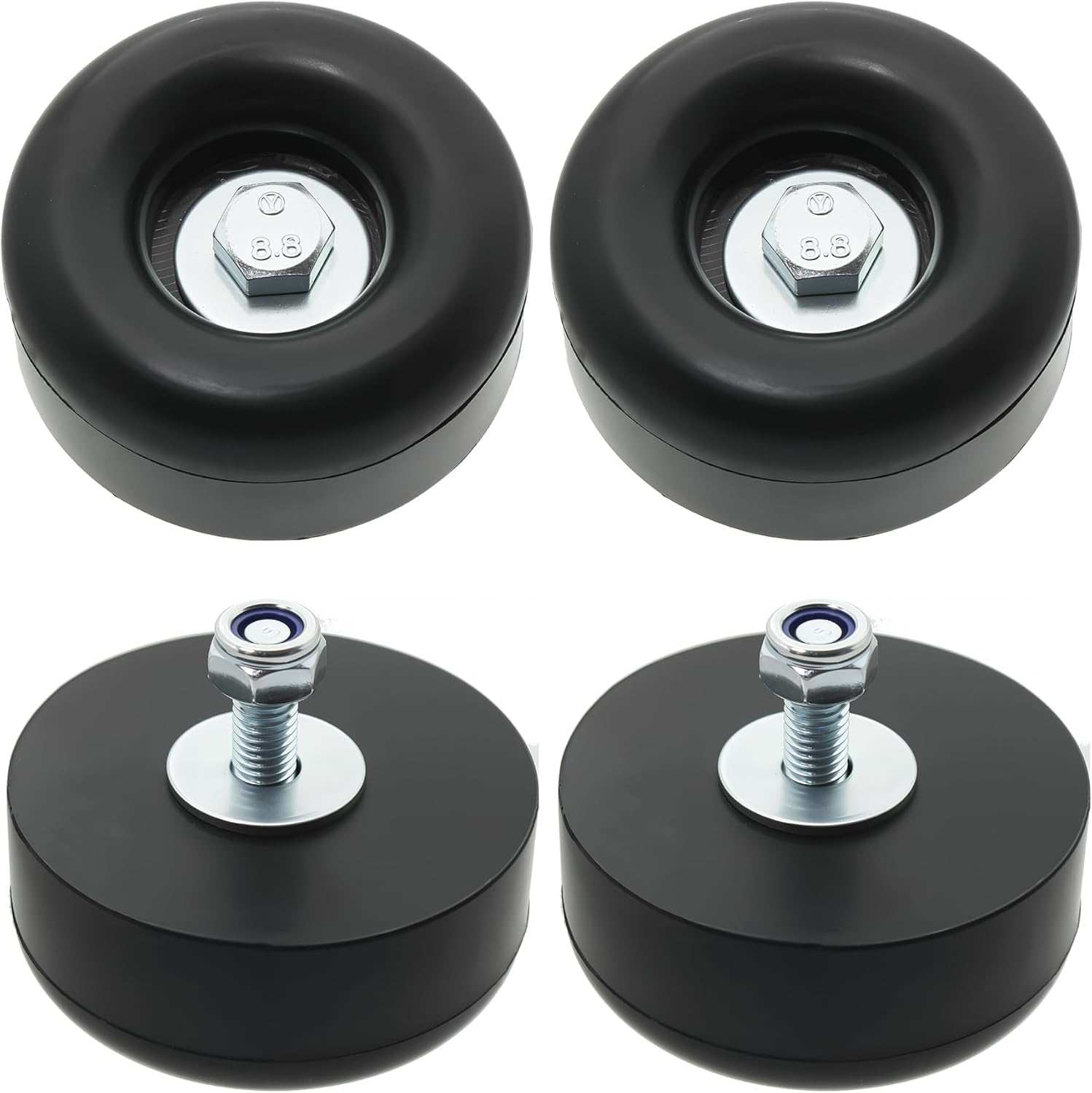 Trailer Ramp Door Rubber Bumpers 4-Pack with Screw Kit