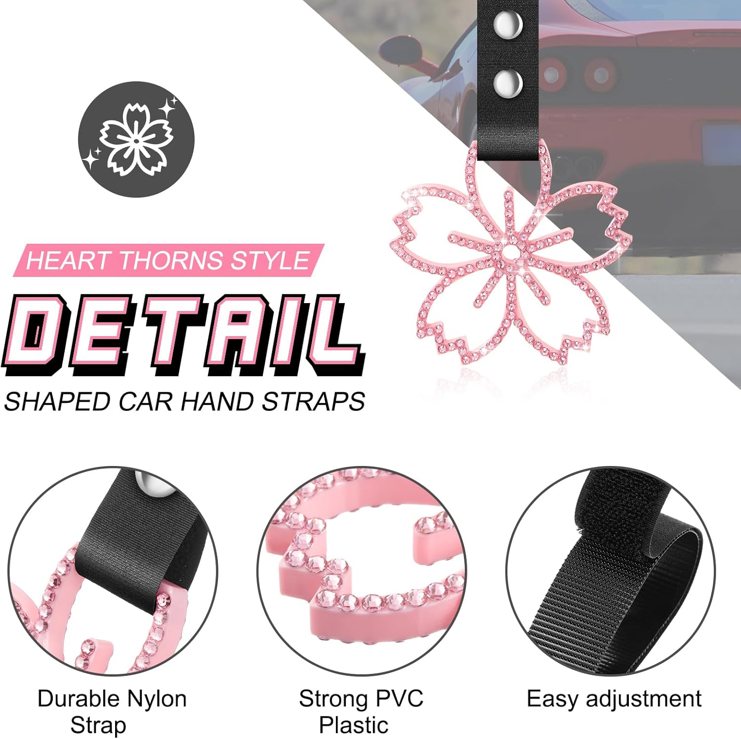 Fabbay Cherry Blossoms Car Handle Strap Drift Charm