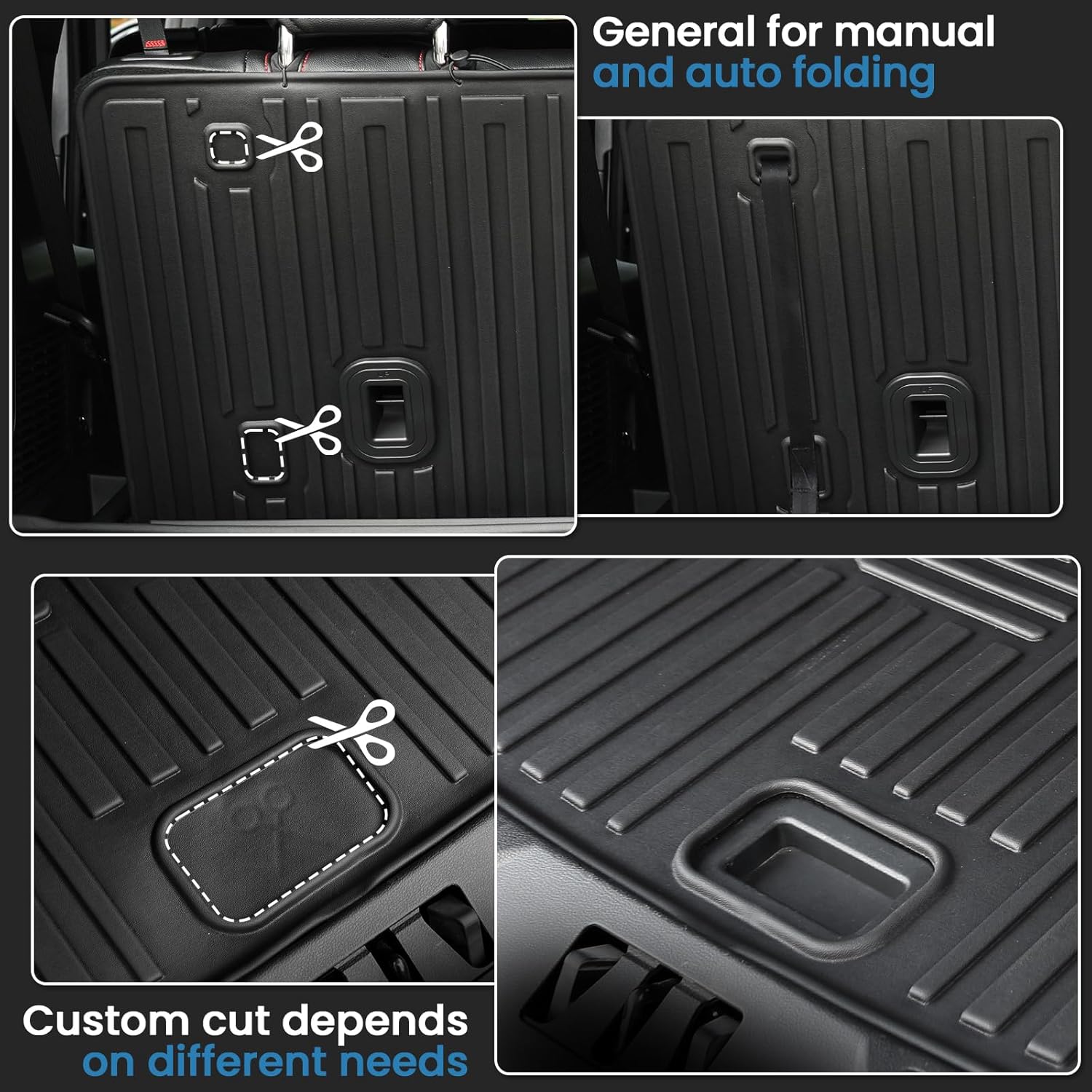 JOULARISE Ford Explorer Cargo Mat with Backrest 2020-2025